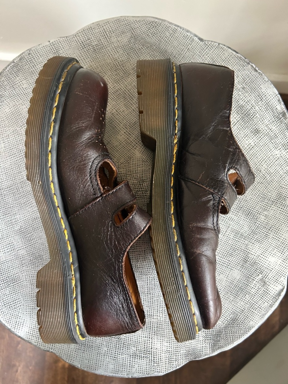 Dr. Martens ~ Chunky Leather Double Strap Mary Jane’s in size US 7 - Picture 10 of 16